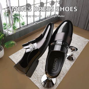 Chaussures habillées en cuir Oxford confortables pour hommes, mocassins décontractés à enfiler pour le bureau et la marche, élégants pour le printemps - Product Image 3