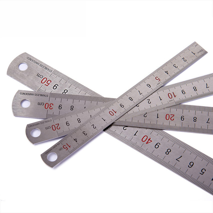 Custom Classic Stainless Steel Metal Ruler with Metric Measurements