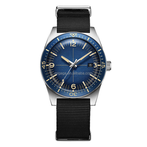Fabricant de montres mécaniques automatiques pour hommes, sur mesure OEM ODM, 40 mm, acier inoxydable, mouvement automatique, aiguilles lumineuses, bracelet en nylon - Product Image 3