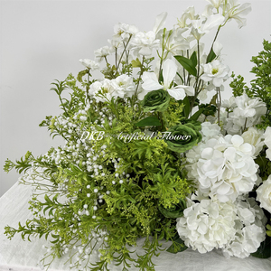 DKB Camino de Flores al por Mayor para Decoración de Bodas, Flores Artificiales para el Pasillo, Fondo Floral para Decoración de Ceremonias de Boda - Product Image 3
