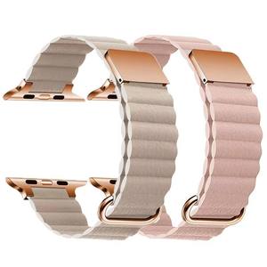 Meilleures ventes - Nouveau <span class=keywords><strong>bracelet</strong></span> magnétique de haute qualité au design unique pour <span class=keywords><strong>Apple</strong></span> <span class=keywords><strong>Watch</strong></span> 10 - <span class=keywords><strong>Bracelet</strong></span> de montre intelligente en <span class=keywords><strong>cuir</strong></span> de litchi de luxe - Product Image 1