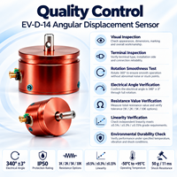 Capteur de déplacement angulaire EV-D-14 340 °   ±0,5% IP50 pour Sakae FCP22 Vishay 534 Bourns 6537/6538 Novotechnik RSC Alps RDC50