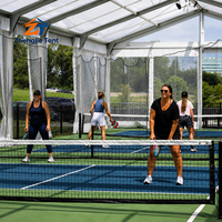 Tente de practice de pickleball durable, transparente et imperméable, abri portable en bâche PVC pour exposition et entraînement d'équipe, tout usage