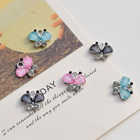 Style coréen exquis petit papillon pendentif fait à la main bijoux à bricoler soi-même accessoires pour boucles d'oreilles et Bracelet matériaux pour la vente en gros