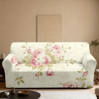 Günstige Sofabezüge vom Hersteller, Rosa-Beige Sofaschoner, Superelastischer Staubdichter Sofabezug