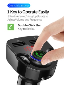 Émetteur <span class=keywords><strong>FM</strong></span> Bluetooth pour <span class=keywords><strong>voiture</strong></span> avec double chargeur <span class=keywords><strong>USB</strong></span> rapide 3.1A, lecteur MP3 carte TF, appels mains libres HD, adaptateur audio sans fil pour <span class=keywords><strong>voiture</strong></span> 12V - Product Image 6