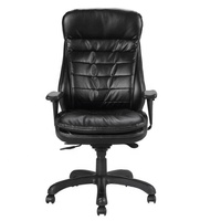 Chaise de bureau ergonomique inclinable réglable noire avec points de vibration et chaleur W6 pour la maison et le bureau