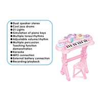 Jouet piano 24 touches, clavier musical pour enfants, instrument éducatif pour enfants, jouet à piles AA, boîte en plastique, unisexe, ABS, 12 pièces