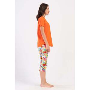 Combinaison de nuit ovale à manches courtes et col rond pour femmes - Product Image 2