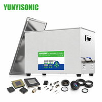 Machine de nettoyage ultrasonique haute fréquence Yunyisonic 120 kHz avec puissance réglable et contrôle PLC pour composants semi-conducteurs et lentilles optiques