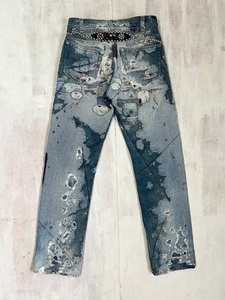 Jeans en denim pour hommes 2026 HaiYao de haute qualité, personnalisés, fortement vieillis, réparés, style Boro Sashiko Kapital, OEM ODM, High Street Hiphop - Product Image 2