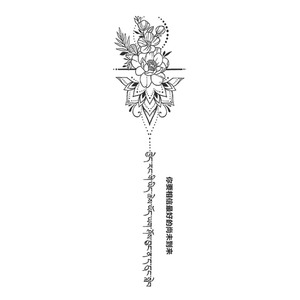 Tatuaje Temporal Semipermanente para el Pecho, Diseño Artístico Corporal a Prueba de Agua para Mujeres - Product Image 5