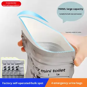 Sac urinaire jetable en PE portable pour femmes et unisexe, polymère <span class=keywords><strong>super</strong></span> absorbant, solution d'urgence pour les voyages et les embouteillages - Product Image 3