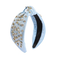 CANYUAN – bandeaux de luxe en cristal, couleur chaude, à nœuds larges, bling-bling, à la mode, pour femmes, printemps été