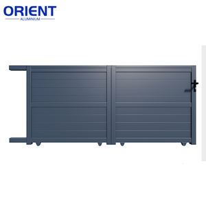 Portails de sécurité en <span class=keywords><strong>aluminium</strong></span> sur mesure, portails piétons en métal, revêtement poudré noir et blanc, largeur 3m <span class=keywords><strong>4m</strong></span>, hauteur 1,8m - Product Image 4