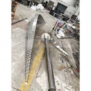 ANW555 Outdoor Abstract Stainless Steel 304 Sculpture <b>Large</b> <b>Mirror</b> Polishing <b>Garden</b> Landscape Decorative Engineering Project - Product Image 4