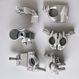 Doppio accoppiatore costruzione ponteggio morsetto mezzo acciaio zincato a goccia forgiato scala a cuneo parti girevole pressato fisso - Product Image 1