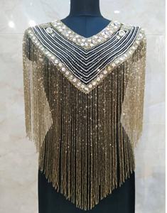 Handmade Elegant Beaded <b>Ponchos</b>/Capes with Sequins and Embroidery Custom ODM Supply for Spring summer Season - Product Image 1