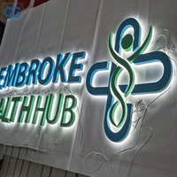 Lettres en relief 3D en acrylique LED pour extérieur, enseigne rétroéclairée, enseigne publicitaire pour magasin, enseigne personnalisée, éclairage imperméable, décoration