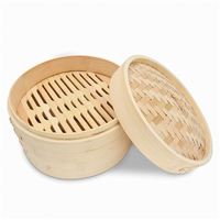 Cuiseur vapeur à manche métallique Logo personnalisé Grande cuisine Kit de cuisson en bois Cuiseur vapeur Chignon armoire à couscous Pot 2 Tier Maker 3In1