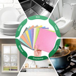 Paños de Cocina Biodegradables de Celulosa No Tejida Reutilizables, Impresión Personalizada, Venta al Por Mayor - Product Image 4