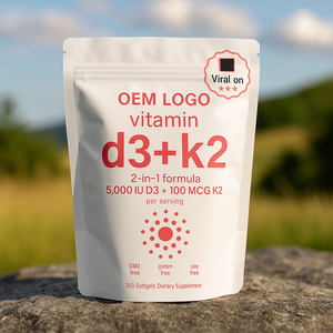 Wholesale Vitamin D3 + K2 2 In 1 Softgel Vitamin D3 5000 Iu With K2 100 Mcg Supplement For Teeth Joint And Bone Support - Product Image 3