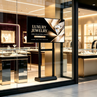 Señalización Digital para Ventanas Semi Exteriores 4K UHD |   Pantalla LCD Publicitaria de Alto Brillo de 3000 Nits con Múltiples Opciones de Montaje