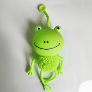 Jouets sensoriels pour l'autisme, soulagement du stress, adorable boule à presser en forme de grenouille rose, jouet en peluche en caoutchouc souple - Product Image 1