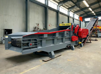 Broyeur à bois horizontal sur chenilles grande capacité, broyeur de palettes en bois, déchiqueteuse de souches diesel horizontale, déchiqueteuse de bois