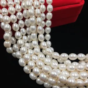 9-10mm natural pearl white cream pearl necklace freshwater for knotted freshwater pearl necklaces