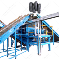 Le plus récent entièrement automatique robuste déchets industriels déchiqueteuse de pneus ferraille voiture pneu déchiqueteuse Machine déchiquetage de pneus