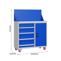 Armoire de rangement pour outils roulants, chariot à outils en acier, poste de travail mobile industriel en métal