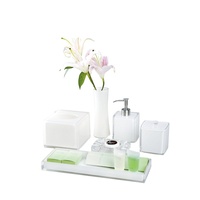 Plateau en acrylique noir foncé personnalisé avec logo EASTON pour articles de toilette d'hôtel – Nouveauté
