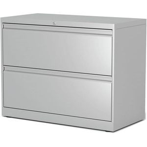 Alera Light Gray 2-Drawer Lateral <b>File</b> 36\" X 18.63\" X 28\" 2 Legal/Letter-Size <b>File</b> Drawers Metal Material - Product Image 4
