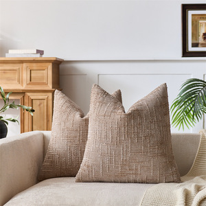 ปลอกหมอนอิงเชนิลล์เนื้อนุ่มขนาด 18x18 นิ้ว สำหรับโซฟาห้องนั่งเล่น ปลอกหมอนสีพื้น - Product Image 6