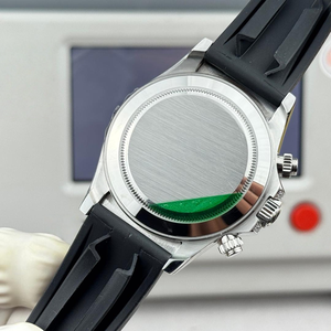 Montre mécanique 40 mm à remontage automatique, verre saphir, étanche, métal doré, lunette sertie de diamants, chronographe, luxe, unisexe, platine - Product Image 5