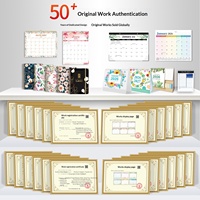 Carnet de notes A5 à spirale Cc Cross-Border English Educational Paper, planificateur de travail 365 jours avec indice de flux 50kGmm