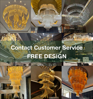 Lustre LED moderne de grande taille pour décoration intérieure, suspension pour hôtel, villa, escalier, luxe, pour hall d'entrée, restaurant
