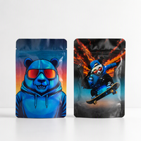 Sachets Doypack personnalisés en Mylar holographique imprimés par gravure, anti-odeur, refermables avec fermeture éclair, pour l'emballage de bonbons, de gelées et de snacks