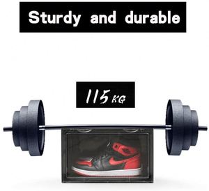 Boîte de rangement pour chaussures Boîte à chaussures empilable en plastique transparent Boîte de rangement pour chaussures Home Drop Front - Product Image 5