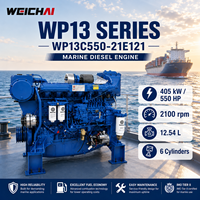 Moteur diesel marin à rampe commune WEICHAI WP13C550-21E121 de 550 CV, 405 kW, 2100 tr/min, 12,54 L pour la propulsion principale des navires de travail et de transport de marchandises