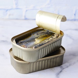 Direct usine, boîte de conserve alimentaire vide <span class=keywords><strong>en</strong></span> deux parties 150G 160G pour thon et pilchards, logo personnalisé - Product Image 4