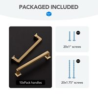 Poignées et boutons de 5 pouces en alliage de zinc couleur champagne pour meubles de cuisine et tiroirs – Quincaillerie design