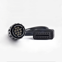 2025 LT022 hembra OBD2 16 pines a macho BMW motocicleta conector 10 pines para todas las herramientas de diagnóstico de motocicleta BMW de 10 pines