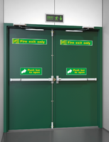 Porte en verre coupe-feu 1 heure avec barre anti-panique homologuée UL, porte coupe-feu pour hôtel, porte coupe-feu pour appartement, porte coupe-feu pour projet de construction