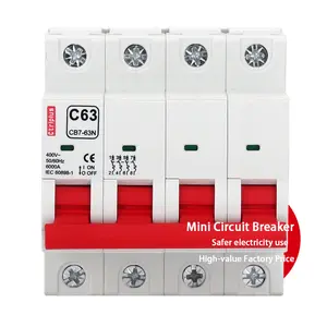 CB7-63N chuyên nghiệp bán buôn 2 cực điện mini bộ phận ngắt mạch MCB