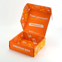Boîte d'expédition grande taille en papier kraft biodégradable, imprimée en flexographie, gaufrée sur mesure, pour emballage d'abonnements de snacks et e-commerce
