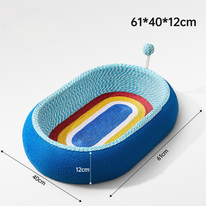 Grosir penggaruk kucing 3-in-1 untuk kucing dalam ruangan melindungi furnitur kucing bantalan goresan kardus dengan mainan bola - Product Image 5