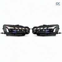 Ensemble de phares à LED avec clignotants séquentiels de style RS5 pour Audi A5 2017-2020, design à lentilles, 12V DRL