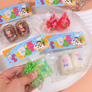 Jouet anti-stress mignon en forme de mini-gobelet de thé au lait, avec paillettes, jouet à presser, balle anti-stress classique, capsule, balle fidget - Product Image 2